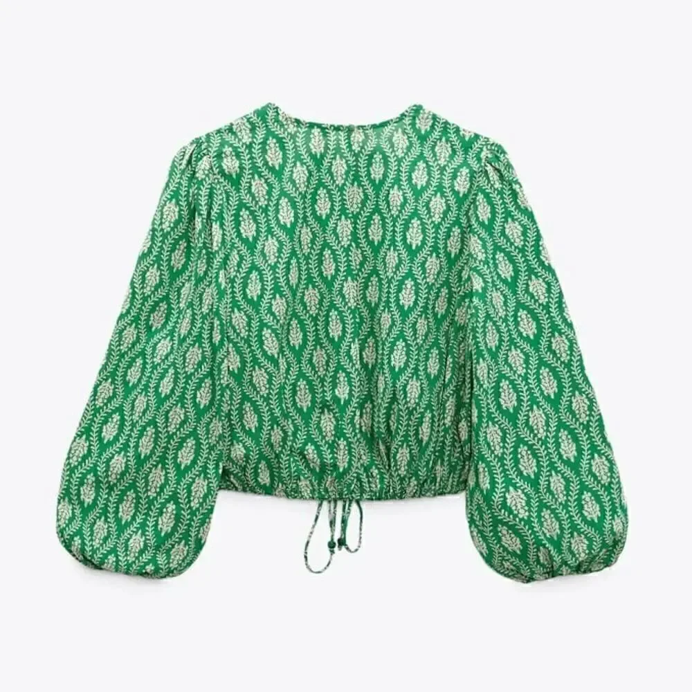 ZARA PRINTED COTTON TOP